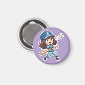 Aimant Édition Chibi Baseball - Jeu de Bunt de Batteur (Recto/Verso)