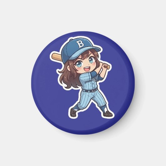 Aimant Édition Chibi Baseball - Puissant Swing (Devant)