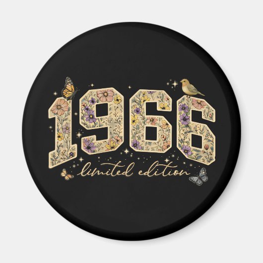 Aimant Édition limitée 60e anniversaire Floral 1966 (Devant)