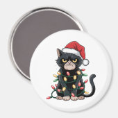 Aimant Édition Noël Chat Noir (Recto/Verso)