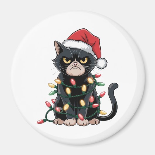 Aimant Édition Noël Chat Noir (Devant)