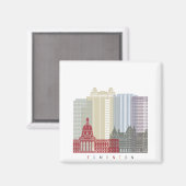 Aimant Edmonton skyline poster (Recto/Verso)