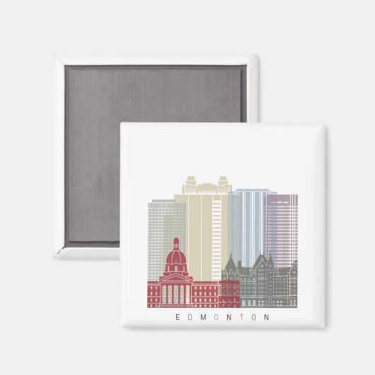 Aimant Edmonton skyline poster (Recto/Verso)