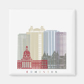 Aimant Edmonton skyline poster (Devant)