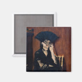 Aimant Edouard Manet - Berthe Morisot avec un éventail (Recto/Verso)