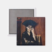 Aimant Edouard Manet - Berthe Morisot avec ventilateur (Recto/Verso)