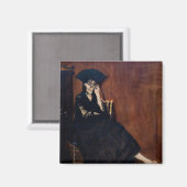 Aimant Edouard Manet - Berthe Morisot avec ventilateur (Recto/Verso)