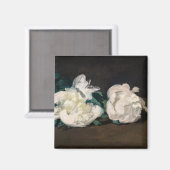 Aimant Edouard Manet - Branche de pivoines blanches, séca (Recto/Verso)
