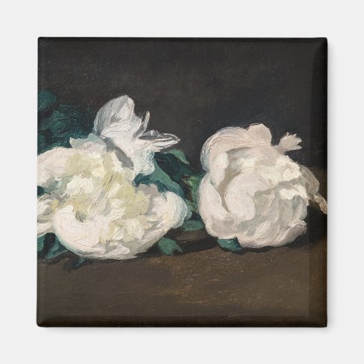 Aimant Edouard Manet - Branche de pivoines blanches, séca (Devant)