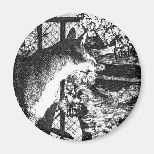 Aimant Édouard Manet Chat et Fleurs (Devant)