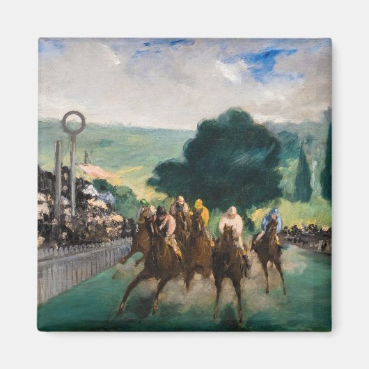 Aimant Edouard Manet - Les courses à Longchamp (Devant)