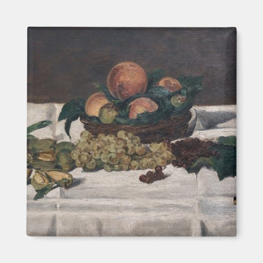 Aimant Edouard Manet - Nature morte, Fruits sur une table (Devant)