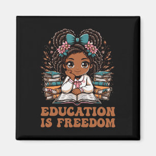 Aimant Éducation Est La Liberté Livre Lecteur Mois De L'H