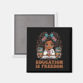 Aimant Education Is Freedom Book Reader Black History Mon (Recto/Verso)
