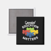 Aimant Éducation Spéciale S Sensibilisation sur l'autisme (Recto/Verso)