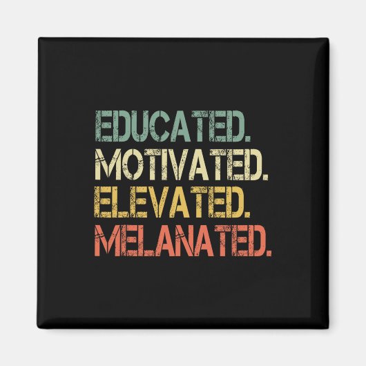 Aimant Éduqué Motivé Élevé Mélanisé Juneteenth B (Devant)