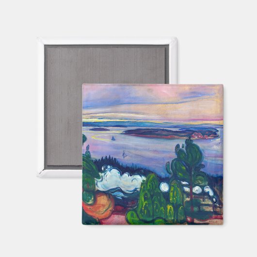 Aimant Edvard Munch - Fumée de train (Recto/Verso)