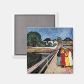 Aimant Edvard Munch - Les filles sur le pont 1902 (Recto/Verso)