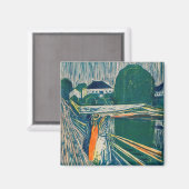 Aimant Edvard Munch - Les filles sur le pont, Lithographe (Recto/Verso)