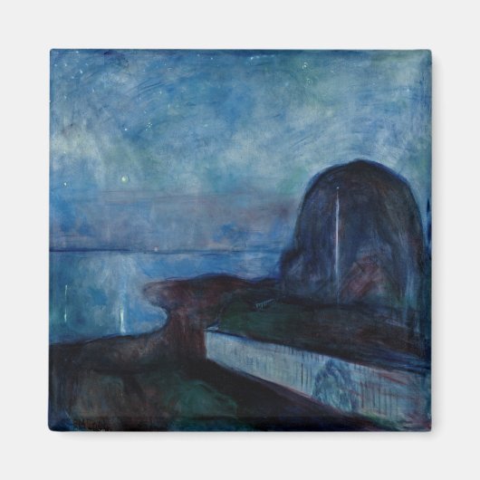 Aimant Edvard Munch - Nuit étoilée 1893 (Devant)