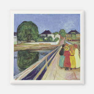 Aimant Edvard Munch Peinture Girls on the Bridge (c 1902)