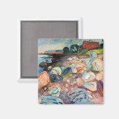 Aimant Edvard Munch - Rivage avec maison rouge (Recto/Verso)