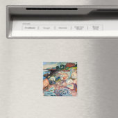 Aimant Edvard Munch - Rivage avec maison rouge (In Situ (Lave-vaisselle))