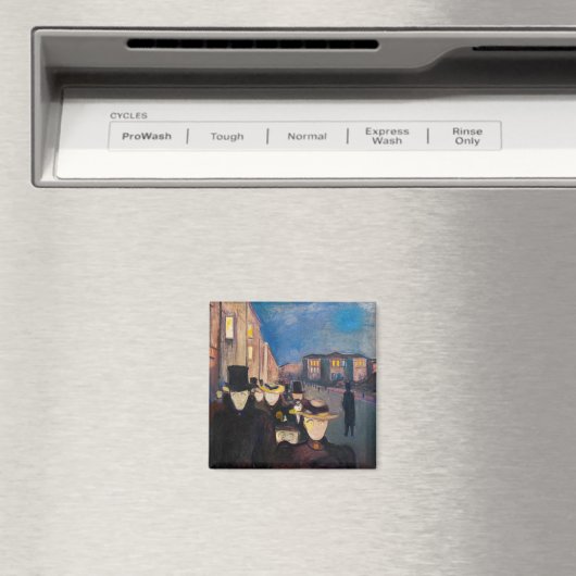 Aimant Edvard Munch - Soirée sur Karl Johan Street (In Situ (Lave-vaisselle))