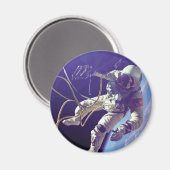 Aimant Edward H. White premier American Space Walker NASA (Recto/Verso)