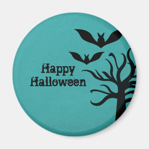 Aimant Eerie Bats Halloween Magnet, Aqua