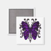 Aimant Effet papillon (violet) (Recto/Verso)
