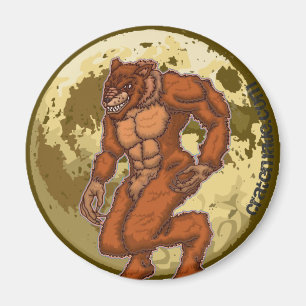Aimant effrayant de lune de loup-garou