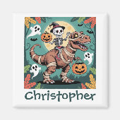 Aimant Éffrayant Dino Rider - Squelette sur Mummy T-Rex (Devant)