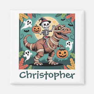 Aimant Éffrayant Dino Rider - Squelette sur Mummy T-Rex