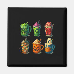 Aimant Éffrayant Halloween Café Boissons mignonne Effraya
