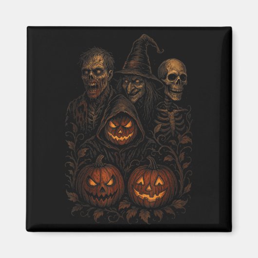 Aimant Éffrayant Halloween Citrouille Déplaisant Scary so (Devant)