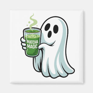 Aimant Éffrayant Halloween Fantôme Boire Matcha Boire