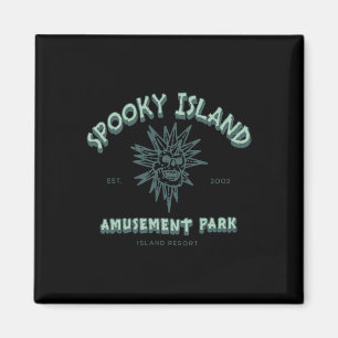 Aimant Éffrayant Island Retro Halloween Crâne 90s Hallowe