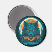 Aimant Effrayant loup-garou (Recto/Verso)