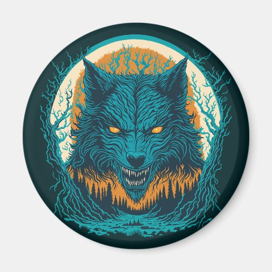Aimant Effrayant loup-garou (Devant)