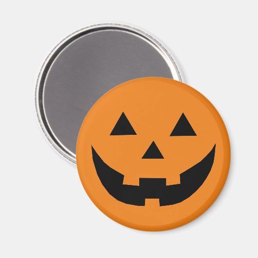 Aimant Éffrayant orange Jack-o'-lantern citrouille Hallow (Recto/Verso)