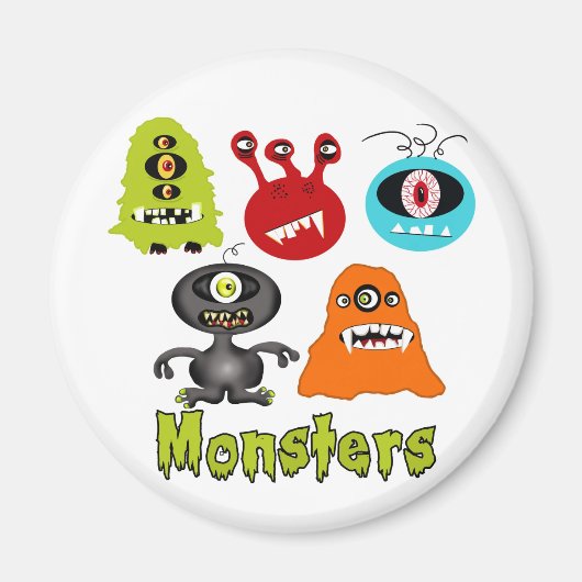 Aimant Effrayer les monstres Éffrayants Aliens Créatures (Devant)