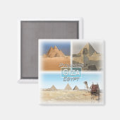 Aimant EG0063 Afrique, Égypte, Caire, pyramide de Gizeh, (Recto/Verso)