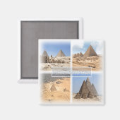 Aimant EG0064 Afrique, Égypte, Caire, pyramide de Gizeh, (Recto/Verso)