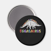 Aimant Eggasaurus Stegosaurus Egg Dinosaur Joyeux Pâques (Recto/Verso)