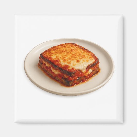 Aimant Eggplant Parmigiana Sticker (Devant)
