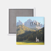 Aimant Église avec Dolomite mountain souvenir texte aiman (Recto/Verso)