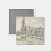 Aimant Église catholique du Saint-Laurent et école (Recto/Verso)