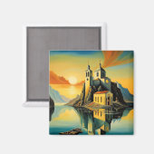 Aimant Église dans le fjord 8 (Recto/Verso)