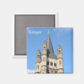 Aimant église de Gross St. Martin à Cologne souvenir (Recto/Verso)